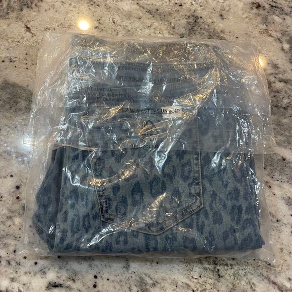 Jen7 by 7 for All Mankind Sunrise Leopard Jeans 8 NEW - Picture 5 of 5